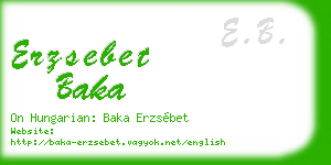 erzsebet baka business card